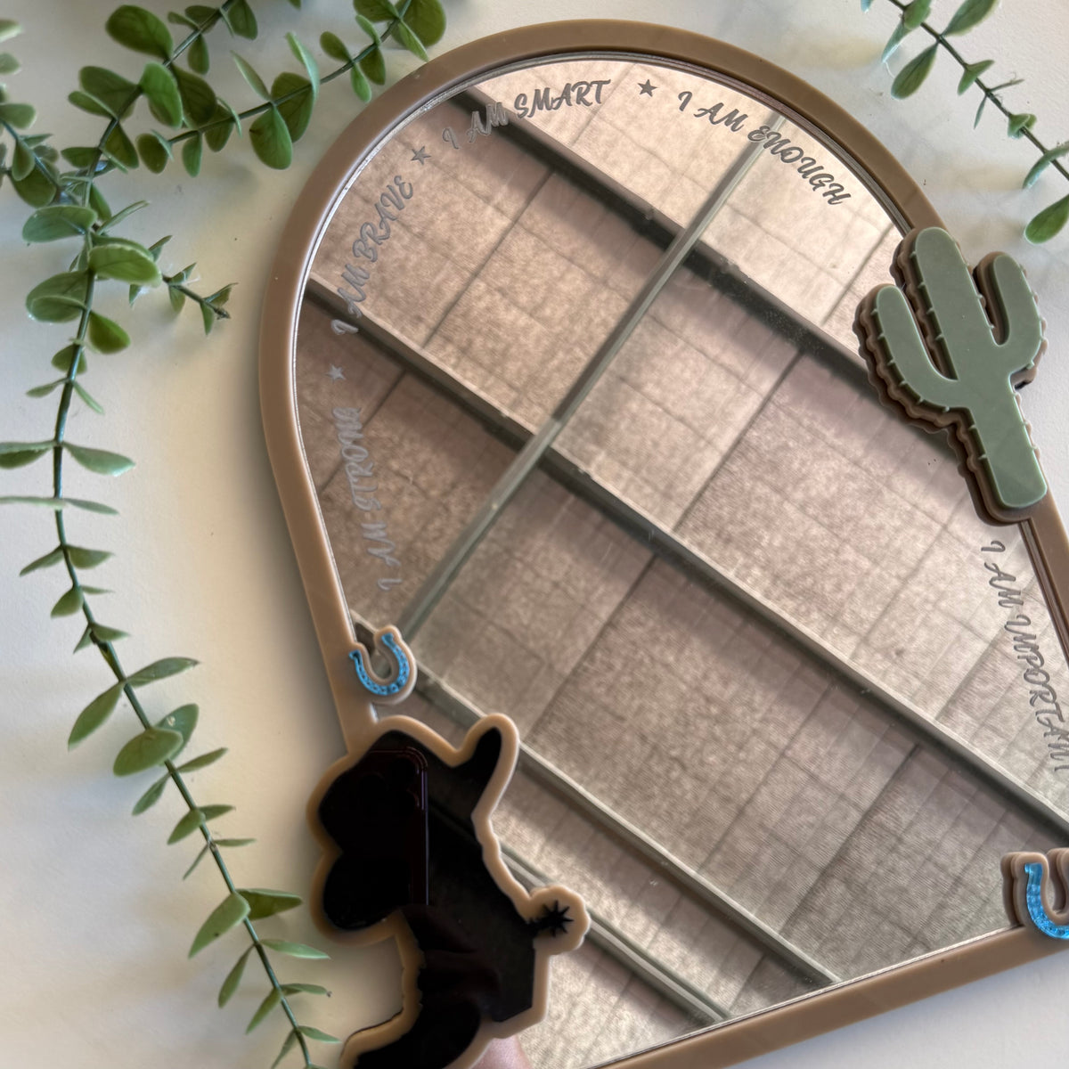 Cowboy Affirmation Mirror