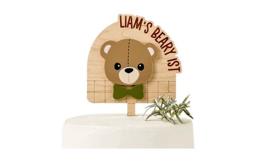 Beary 1st - Cake Topper