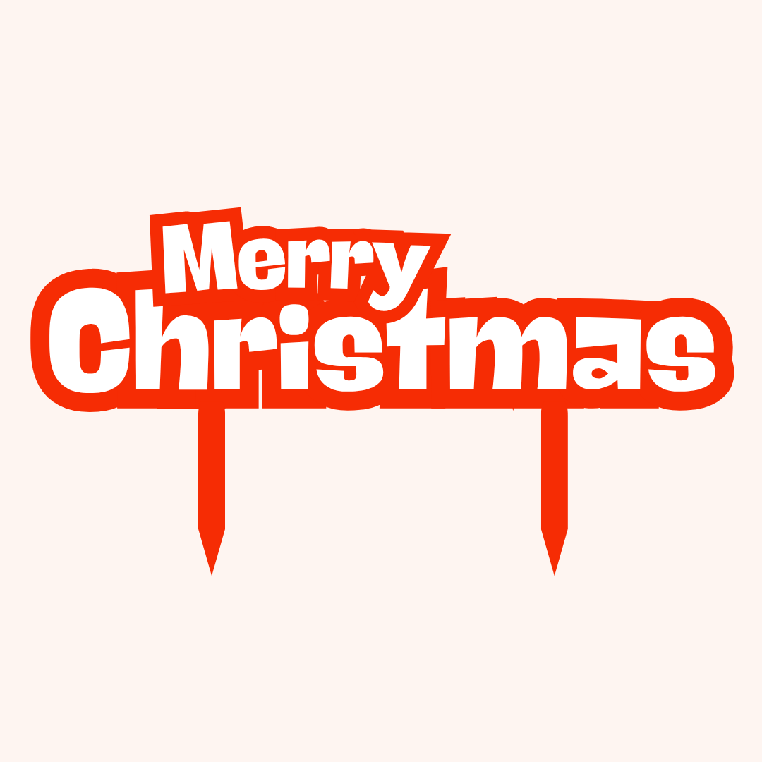 Merry Christmas - Cake Topper