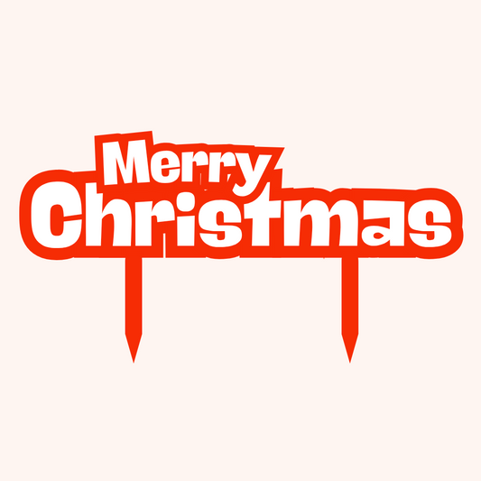 Merry Christmas - Cake Topper