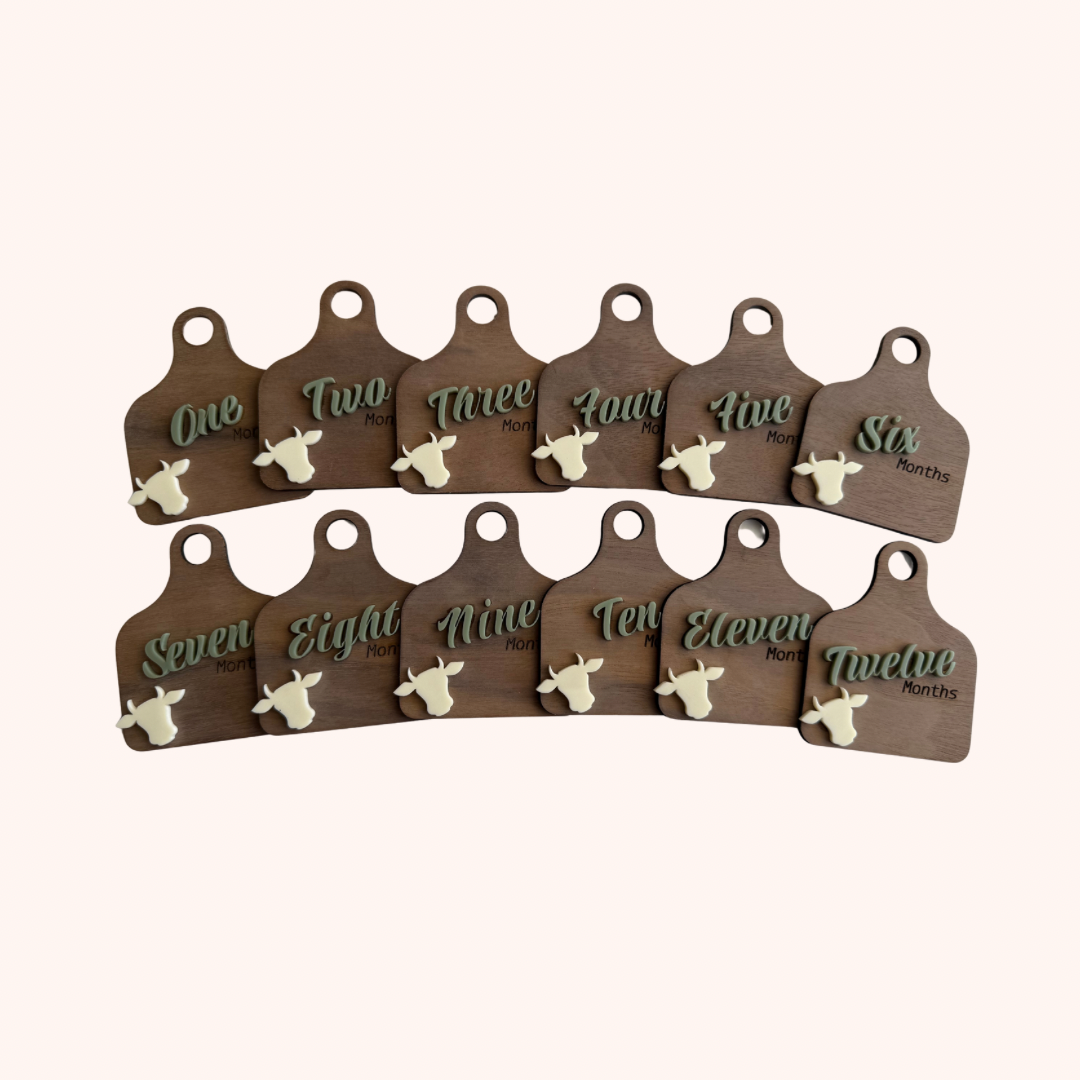 Cattle Tag Milestone Signs