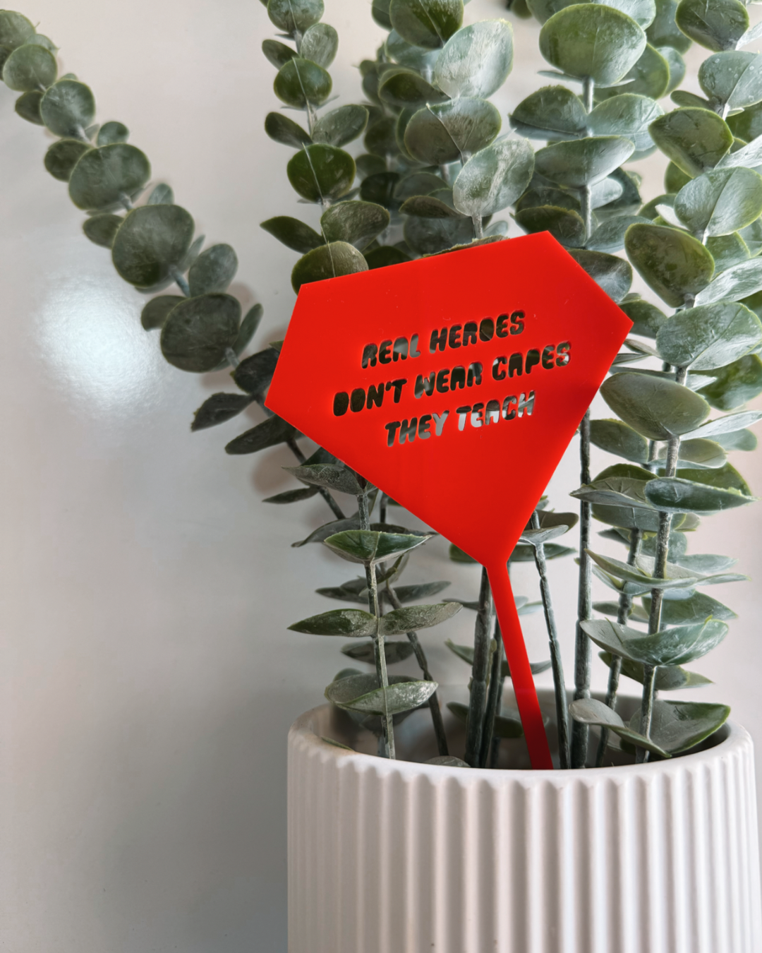 Plant Stake | Real Heroes Don't Wear Capes They Teach