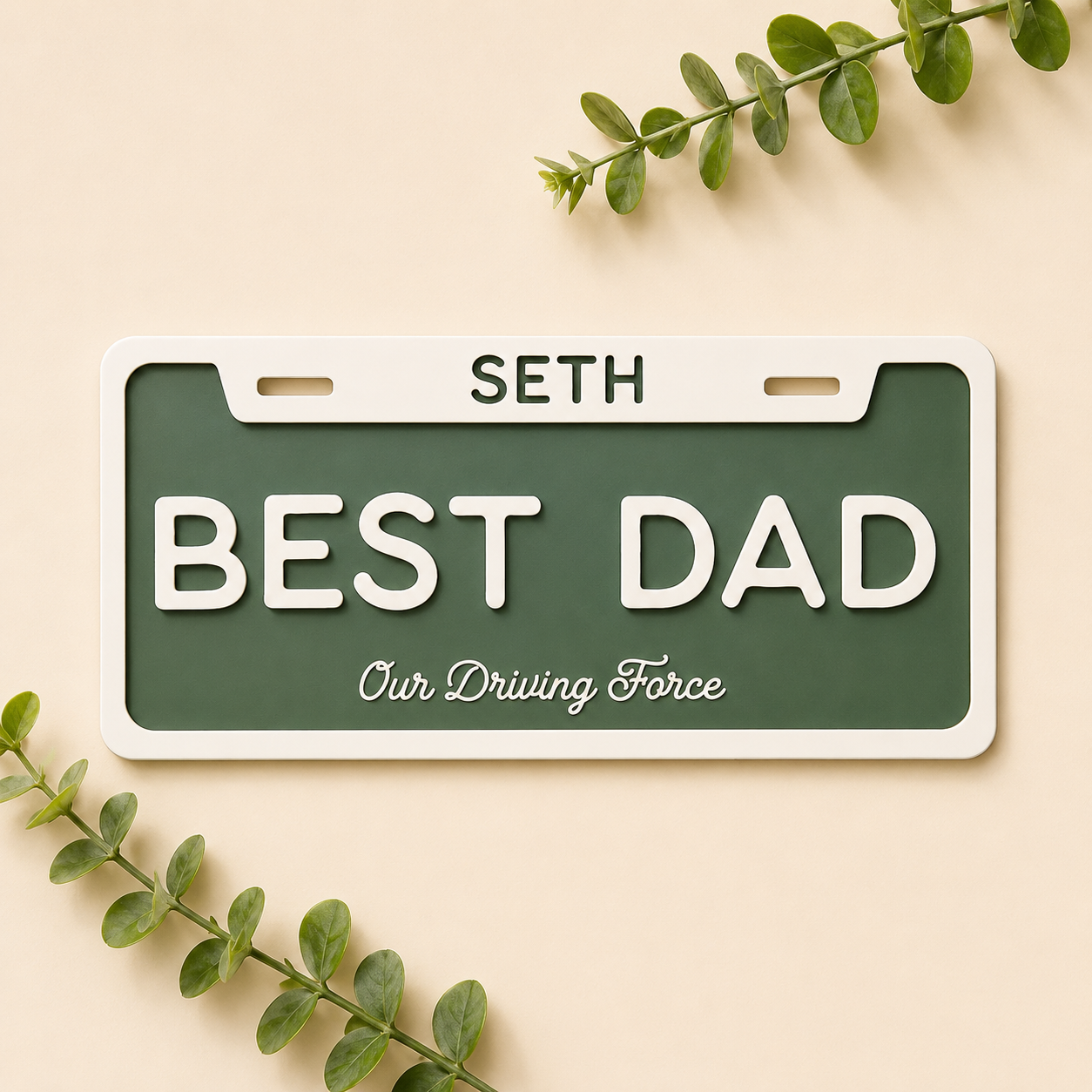 Personalised "Best Dad" Acrylic Number Plate
