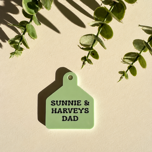 Childs Name -  Cattle Tag Keychain